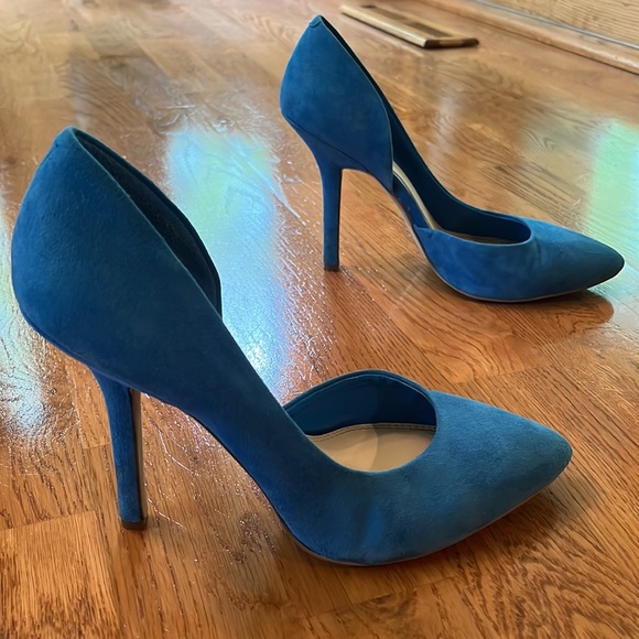 BCBG Blue Suede Heels - Picture 3 of 3